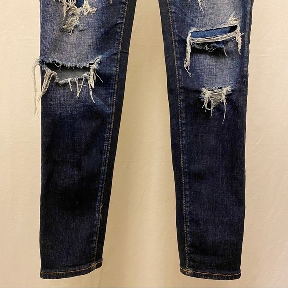 American Eagle 2 Short Jeggings Distressed Patched Vintage Collection Jeans - Picture 4 of 12